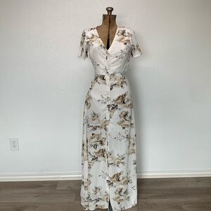 White floral dress by Nixon Asked Cash